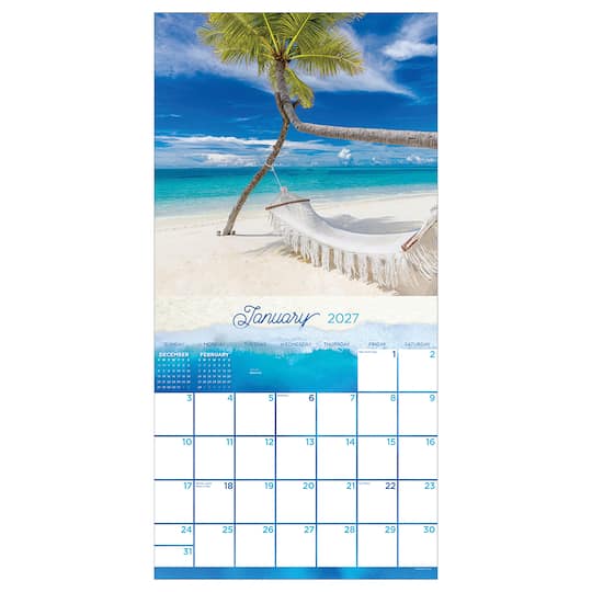 2027 Tropical Escapes Wall Calendar